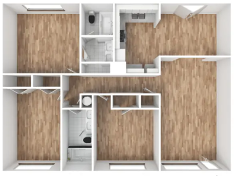 NOMA Flats 3 Bedroom Floorplan